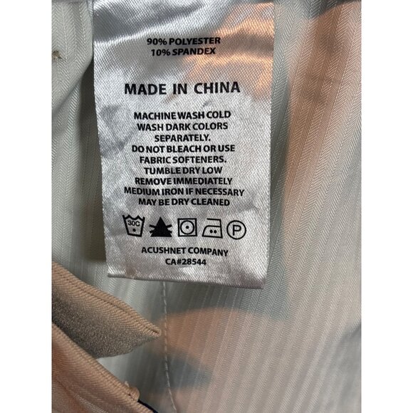 Foot Joy Mens Beige Flat-Front Chino Pants With Button Closure34x30 - Picture 12 of 13